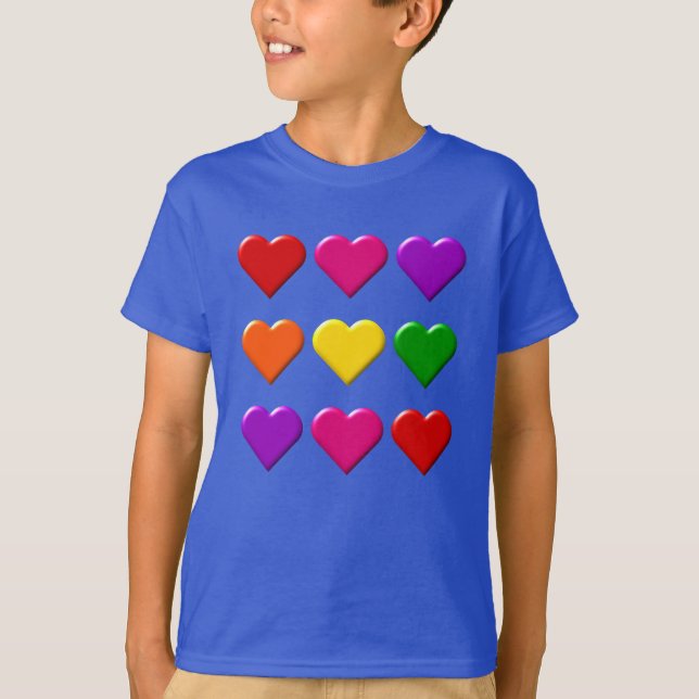 Camiseta Namorados Hearts Kids T-Shirt (Frente)