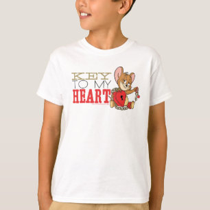 Camiseta Namorados Jerry Mouse "Key To My Heart"