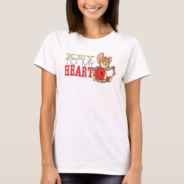 Camiseta Namorados "Key To My Heart" do Jerry Mouse (Frente)