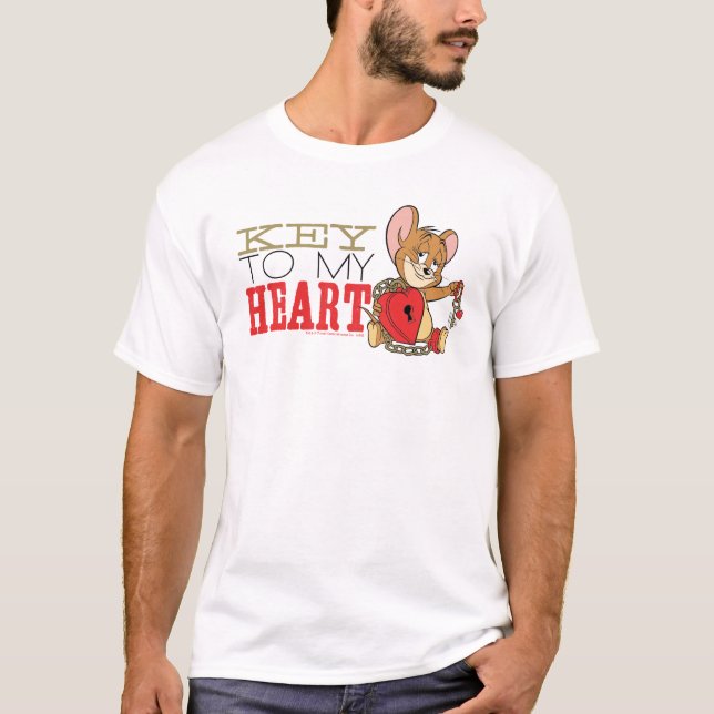 Camiseta Namorados "Key To My Heart" do Jerry Mouse (Frente)