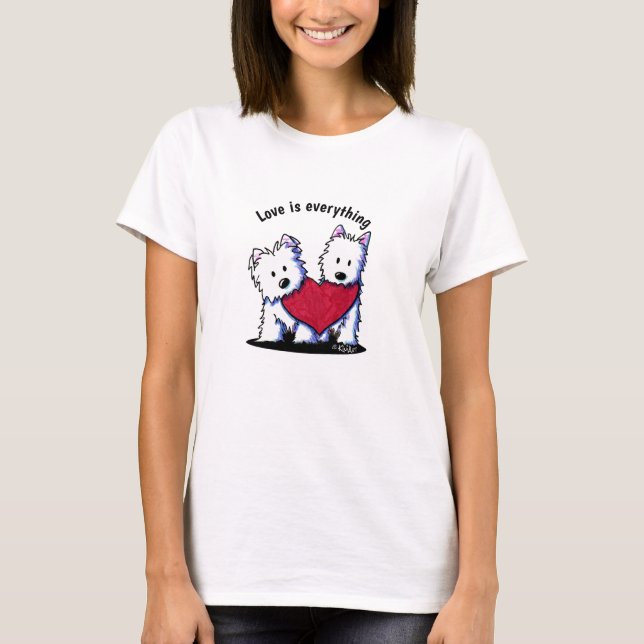 Camiseta Namorados KiniArt Westie Duo T-Shirt (Frente)
