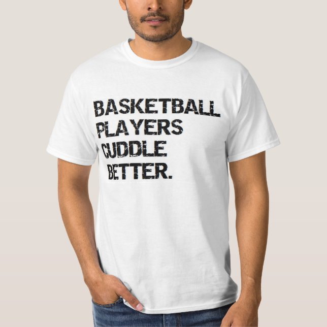 Camiseta namorados: os jogadores de basquetebol afagam (Frente)