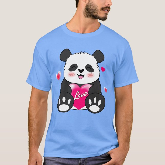 Camiseta Namorados Panda no Amor (Frente)