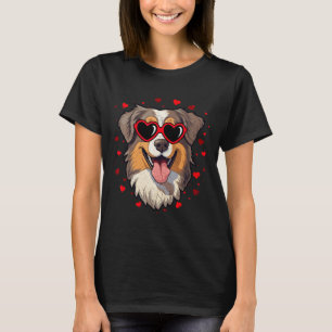 Camiseta Namorados-Pastor australiano, sobra o Cachorro Bon