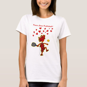 Camiseta Namorados Pickleball Peace Love