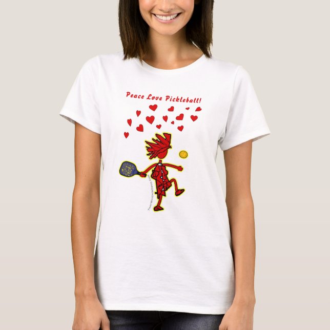 Camiseta Namorados Pickleball Peace Love (Frente)