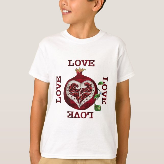 Camiseta Namorados Pomegranate Heart LOVE (Frente)