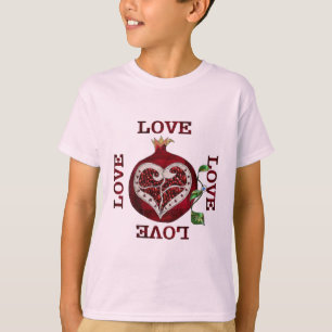 Camiseta Namorados Pomegranate Heart LOVE