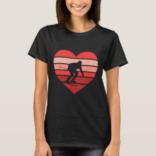 Camiseta Namorados Retro Heart Skiing Ski Vintage me dá