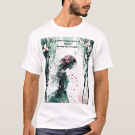 Camiseta Namorados românticos, bambu gracioso, citação de a