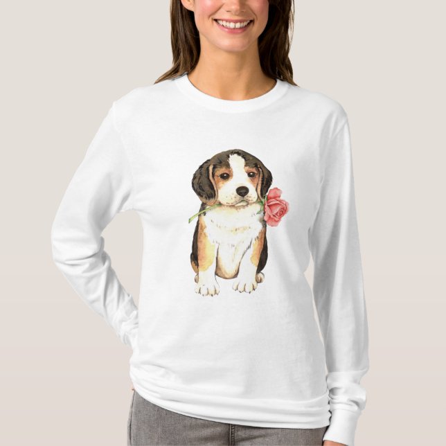 Camiseta Namorados Rosa Beagle (Frente)