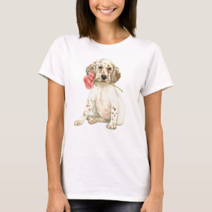 Camiseta Namorados Rosa Inglês Setter T-Shirt