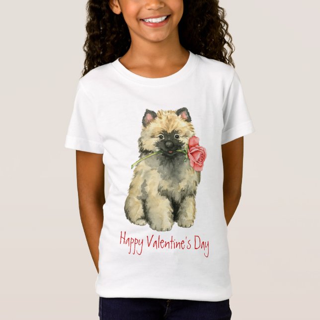 Camiseta Namorados Rosa Keeshond (Frente)