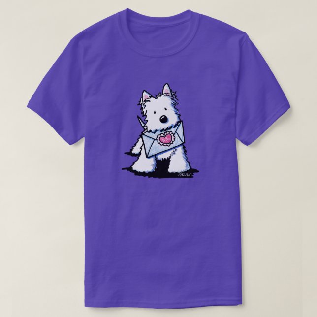 Camiseta Namorados T-Shirt KiniArt Westie (Frente do Design)