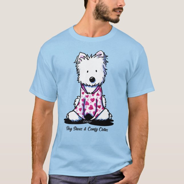 Camiseta Namorados T-Shirt KiniArt Westie PJs (Frente)