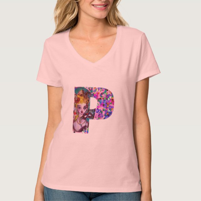 CAMISETA NAMORADOS VENETIANO MONOGRAMA R LETRA (Frente)