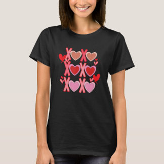 Camiseta Namorados XO XO Amor Dia de os namorados Retro Cor