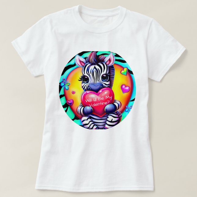 Camiseta Namorados Zebra do Estilo Retroativo (Frente do Design)