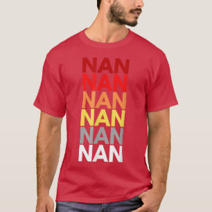 Camiseta Nan Avó em Inglês Colorida Name for Nan