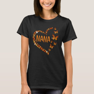 Camiseta Nana Abencoada Coração Grato Borboletas Gratas
