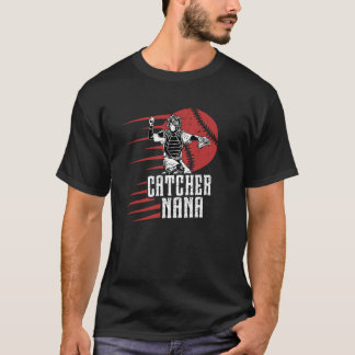 Camiseta Nana apanhadora de beisebol de uma avó apanhadora 