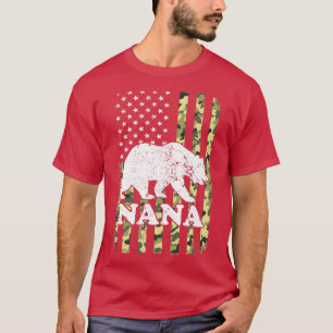 Camiseta Nana Bear Camping Hiking Camouflage EUA