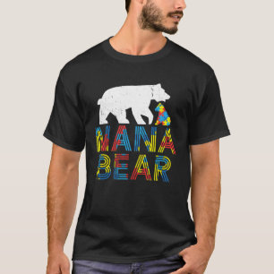Camiseta Nana Bear Conscientização do Autismo Orgulhoso Aut