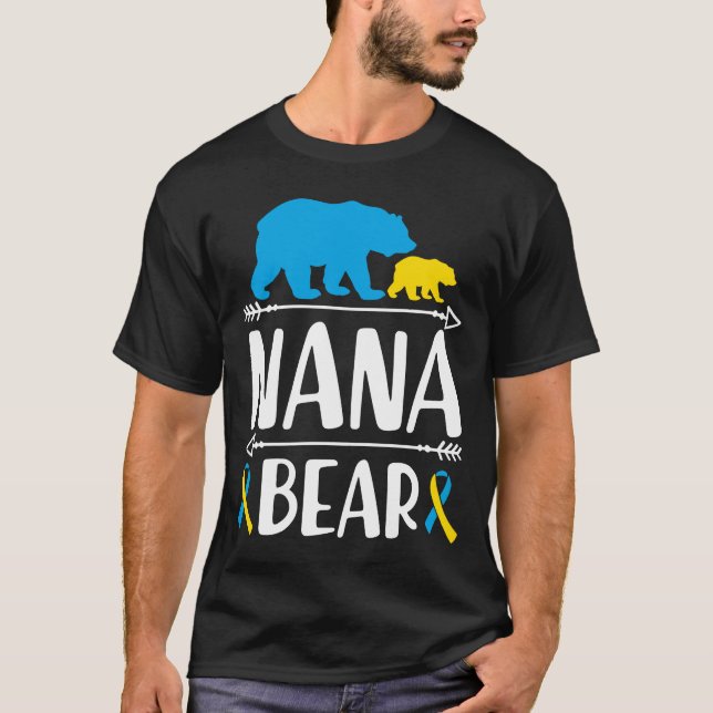 Camiseta Nana Bear Down Síndrome de Sensibilização Orgulhos (Frente)