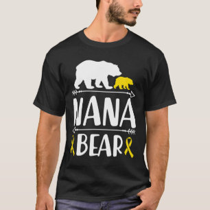 Camiseta Nana Bear Infância Cancer Conscientização Vovó de 