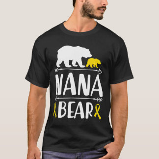 Camiseta Nana Bear Infância Cancer Conscientização Vovó de 