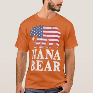 Camiseta Nana Bear Patriotic Flag Matando Família 4º De Ju
