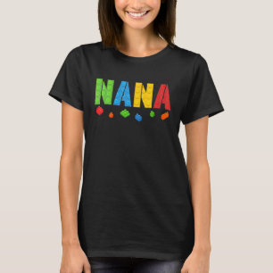 Camiseta Nana bloqueia o Master Builder Brick Builder Birth