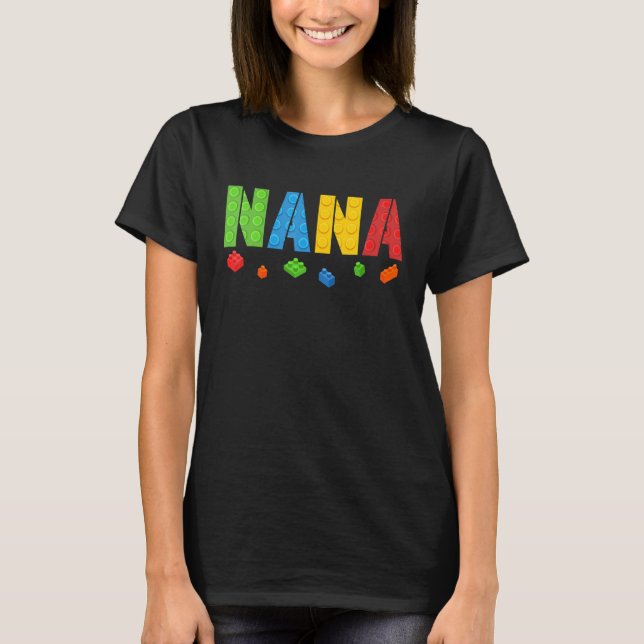 Camiseta Nana bloqueia o Master Builder Brick Builder Birth (Frente)