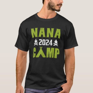 Camiseta Nana Camp 2024 Família Férias de Verão Tripulação