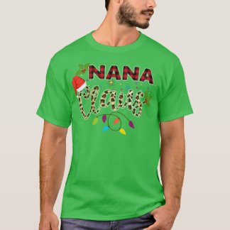 Camiseta Nana Claus Avó Papais noeis Buffalo Xadrez Leopard