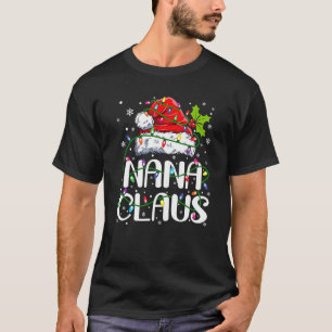Camiseta Nana Claus Christmas Lights Pajama Family Matchin