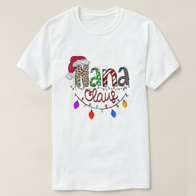 Camiseta Nana Claus Christmas T-Shirt (Frente do Design)