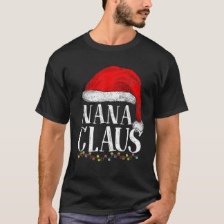 Camiseta Nana Claus Natal Engraçado Pijamas Vovó Papais noe