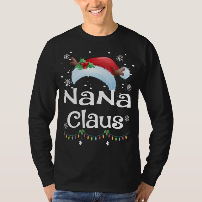 Camiseta Nana Claus Papai noel a Família de Combate de Nata (Frente)