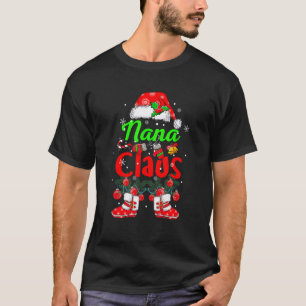 Camiseta Nana Claus Santa Claus Hat Calçados Correspondente
