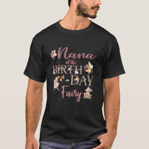 Camiseta Nana Da Fada De Aniversário Da Primeira Família De