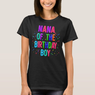 Camiseta Nana da Família do Balão do Aniversário que Combin
