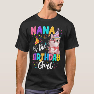 Camiseta Nana Da Família Tema Gatinho Gatinho De Aniversári
