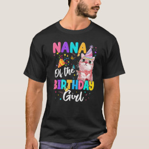 Camiseta Nana Da Família Tema Gatinho Gatinho De Aniversári