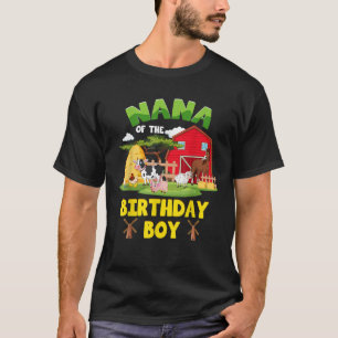 Camiseta Nana Da Fazenda Birthday Boy Animal Barnyard Par