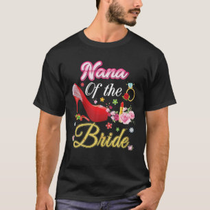 Camiseta Nana Da Noiva Feliz Calçado Rosa Flor M
