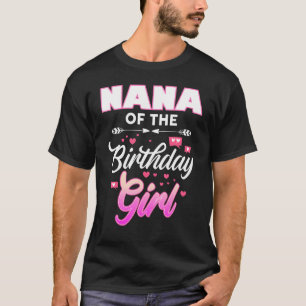 Camiseta Nana Da Rapariga De Aniversário Que Corresponde À
