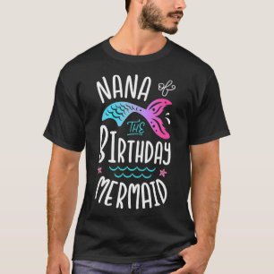 Camiseta Nana Da Sereia De Aniversário Oferece Família À Vo