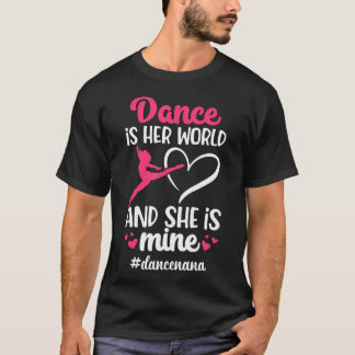 Camiseta Nana Dançarina De Uma Dançarina Avó Orgulhosa Danç