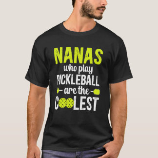 Camiseta Nana de Pickleball Nana Mais Legal Jogadora de Pic